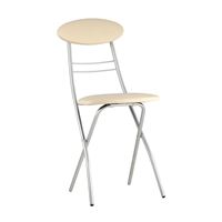 Стул складной М8-01 Компакт Слоновая кость, металлический каркас, кожа PVC