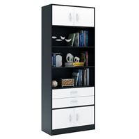 Стеллаж в комплекте Либерти-51 черный / белый