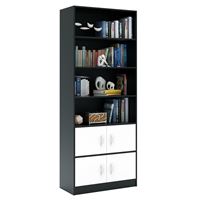 Стеллаж в комплекте Либерти-52 черный / белый