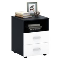 Тумба Альба-2 черный / белый