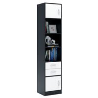 Стеллаж в комплекте Либерти-41 черный / белый