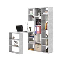 Стеллаж со столом Рикс-15 бетон