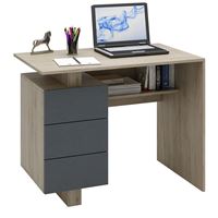 Стол компьютерный Ренцо-1 дуб крафт / серый