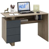 Стол компьютерный Ренцо-2 дуб крафт / серый