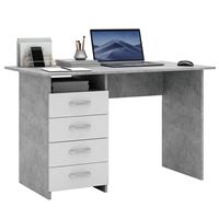 Стол письменный Милан (0120) бетон / белый