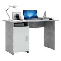 Стол письменный Милан-8 (0120) бетон / белый
