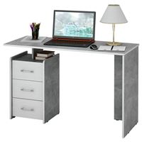 Стол письменный Слим-2 бетон / белый