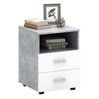 Тумба Альба-2 бетон / белый