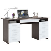 Стол письменный Милан-10Я (0120) венге / белый