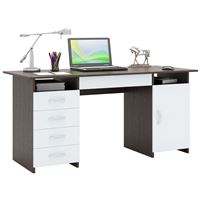 Стол письменный Милан-7Я (0120) венге / белый