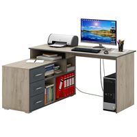 Стол угловой Краст-2 дуб крафт / серый