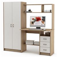 Компьютерный стол Август-15-Дуб-сонома/Белый