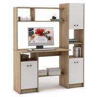 Компьютерный стол Август-2-Дуб-сонома/Белый