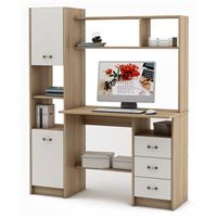 Компьютерный стол Август-3-Дуб-сонома/Белый