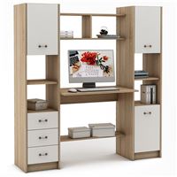Компьютерный стол Август-7-Дуб-сонома/Белый