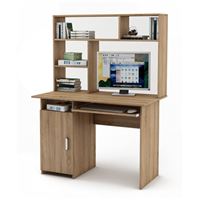 Письменный стол Лайт-2К с надстройкой-Дуб сонома