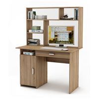 Письменный стол Лайт-2Я с надстройкой-Дуб сонома