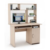 Письменный стол Лайт-3К с надстройкой-Дуб-молочный