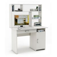 Письменный стол Лайт-3Я с надстройкой-Белый