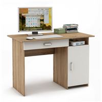 Письменный стол Лайт-3Я-Дуб-сонома/Белый