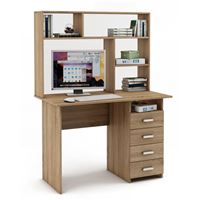 Письменный стол Лайт-5 с надстройкой-Дуб сонома