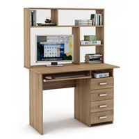 Письменный стол Лайт-5К с надстройкой-Дуб сонома