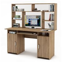 Письменный стол Лайт-6К с надстройкой-Дуб сонома