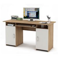 Письменный стол Лайт-6К-Дуб-сонома/Белый