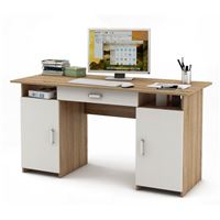 Письменный стол Лайт-6Я-Дуб-сонома/Белый