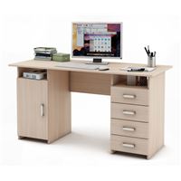 Письменный стол Лайт-7-Дуб-молочный