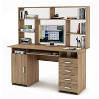 Письменный стол Лайт-7К с надстройкой-Дуб сонома