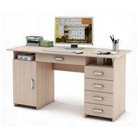 Письменный стол Лайт-7Я-Дуб-молочный