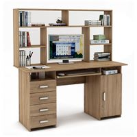 Письменный стол Лайт-8К с надстройкой-Дуб сонома