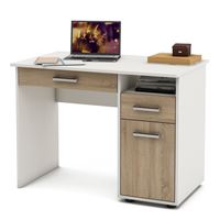 Письменный стол Остин-1Я-Белый/Дуб-сонома