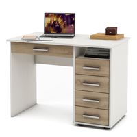 Письменный стол Остин-3Я-Белый/Дуб-сонома