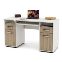 Письменный стол Остин-5-Белый/Дуб-сонома