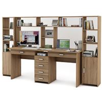 Уголок школьника Лайт-11Я с надстройкой (СТЛТ-1 + ПСЛТ-11Я-СН + СТЛТ-1)-Дуб сонома