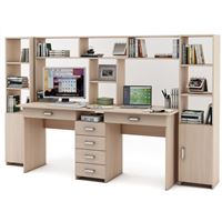 Уголок школьника Лайт-11Я с надстройкой (СТЛТ-1 + ПСЛТ-11Я-СН + СТЛТ-1)-Дуб-молочный