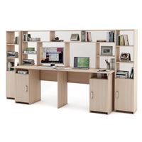 Уголок школьника Лайт-12 с надстройкой  (СТЛТ-1 + ПСЛТ-12-СН + СТЛТ-1)-Дуб-молочный