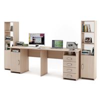 Уголок школьника Лайт-13 (СТЛТ-1 + ПСЛТ-13 + СТЛТ-1)-Дуб-молочный