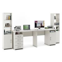 Уголок школьника Лайт-14 (СТЛТ-1 + ПСЛТ-14 + СТЛТ-1)-Белый