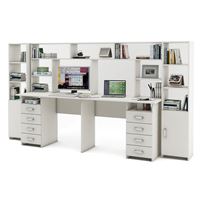 Уголок школьника Лайт-15 с надстройкой  (СТЛТ-1 + ПСЛТ-15-СН + СТЛТ-1)-Белый