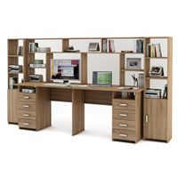 Уголок школьника Лайт-15 с надстройкой  (СТЛТ-1 + ПСЛТ-15-СН + СТЛТ-1)-Дуб сонома