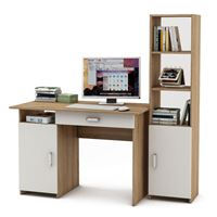 Уголок школьника Лайт-2Я (ПСЛТ-2Я + СТЛТ-1)-Дуб-сонома/Белый