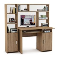 Уголок школьника Лайт-3К с надстройкой (ПСЛТ-3К-СН + СТЛТ-1)-Дуб сонома