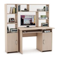 Уголок школьника Лайт-3К с надстройкой (ПСЛТ-3К-СН + СТЛТ-1)-Дуб-молочный