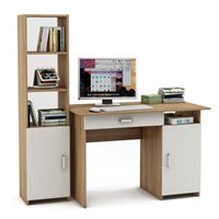 Уголок школьника Лайт-3Я (ПСЛТ-3Я + СТЛТ-1)-Дуб-сонома/Белый