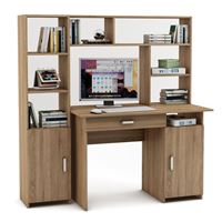 Уголок школьника Лайт-3Я с надстройкой (ПСЛТ-3Я-СН + СТЛТ-1)-Дуб сонома