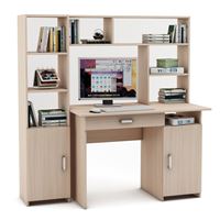 Уголок школьника Лайт-3Я с надстройкой (ПСЛТ-3Я-СН + СТЛТ-1)-Дуб-молочный