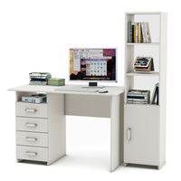 Уголок школьника Лайт-4 с надстройкой  (ПСЛТ-4-СН + СТЛТ-1)-Белый